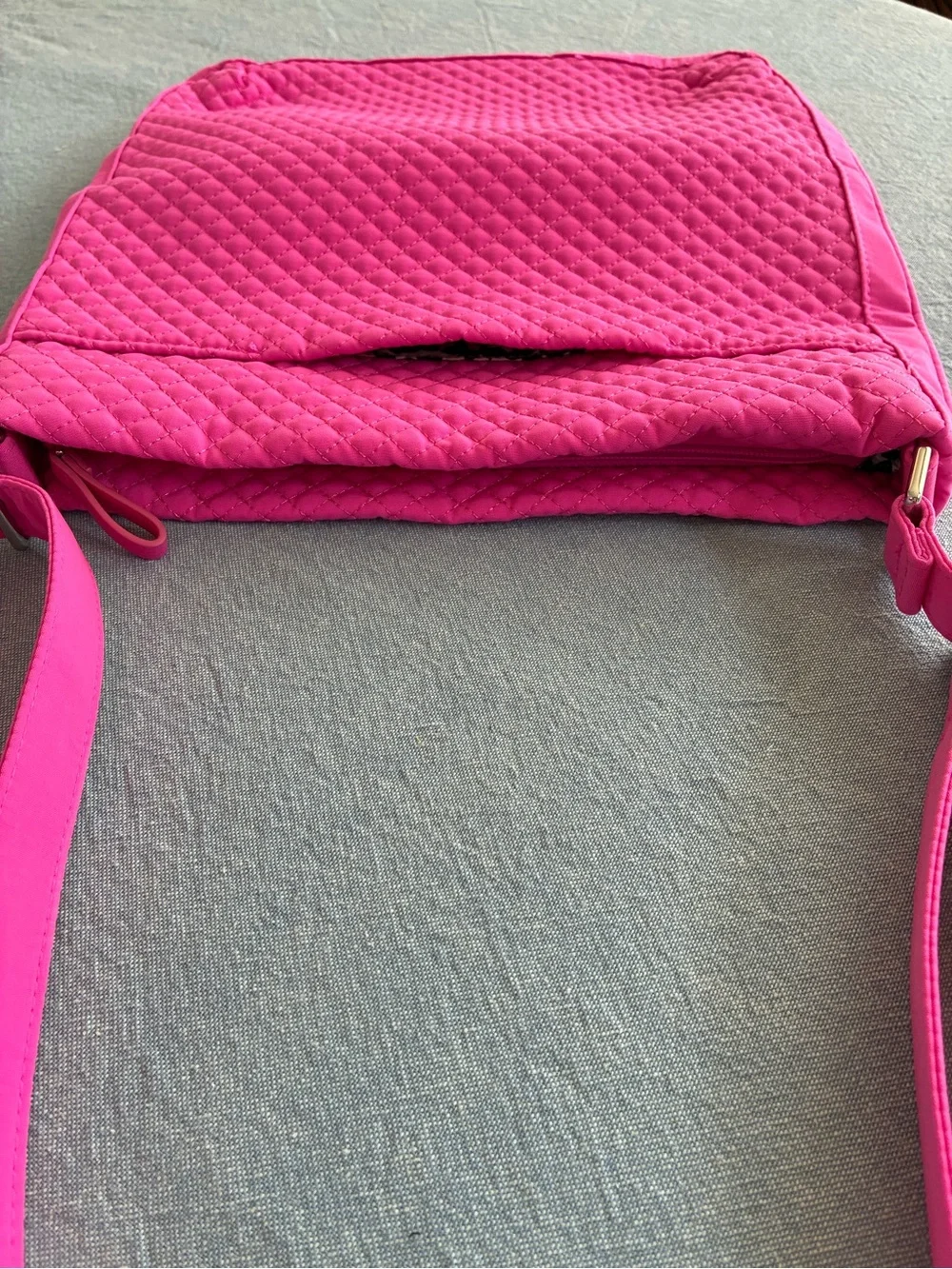 Vera Bradley Quilted Crossbody Bag in Hot Pink
